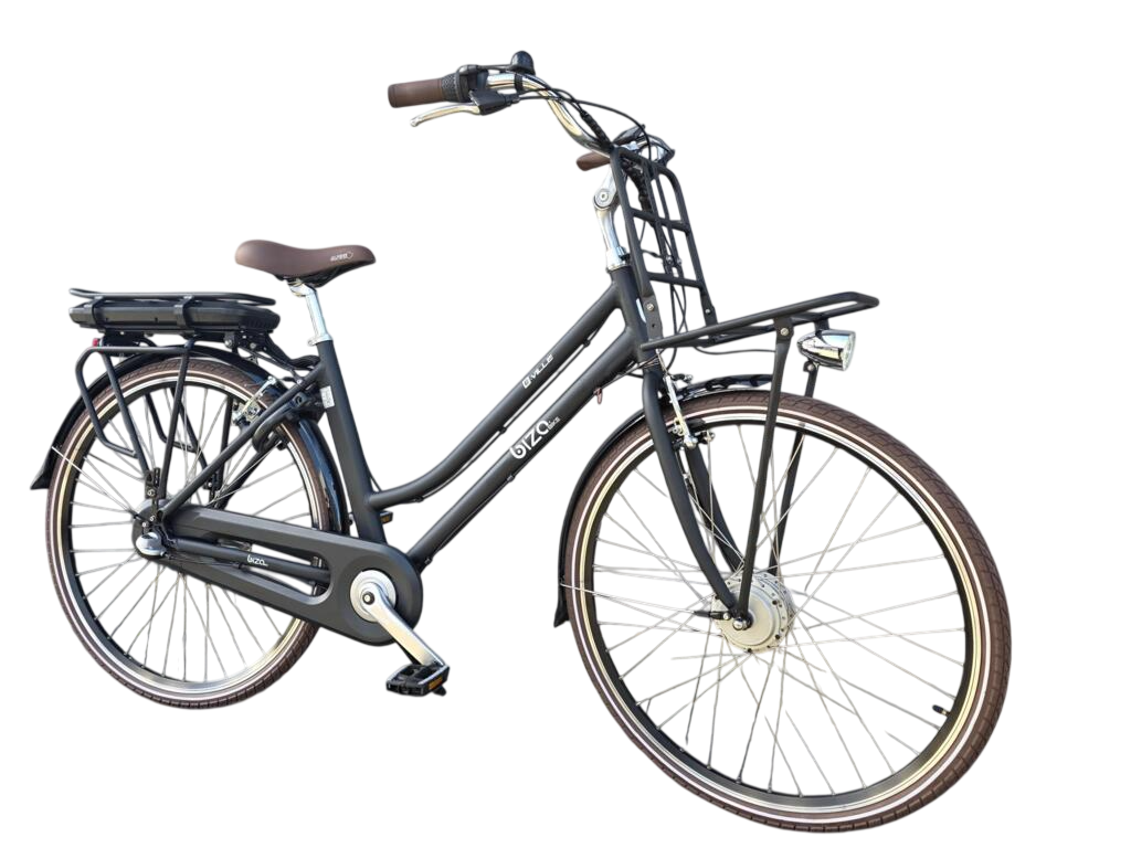 Bizobike E-ville Elektrische transportfiets Mat zwart