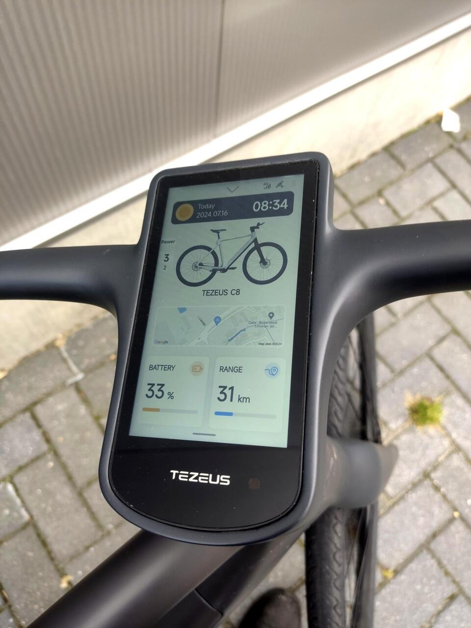 Tezeus C8 Automatic 3-speed Carbon design e-bike Kleur: zwart - Afbeelding 14