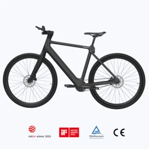 Tezeus C8 Automatic 3-speed Carbon design e-bike Kleur: zwart