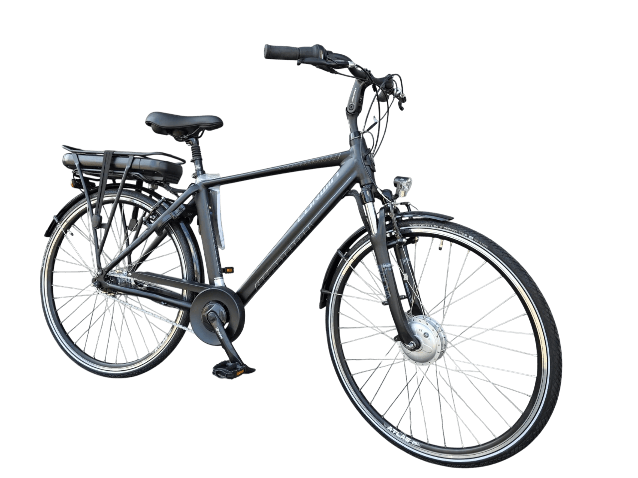 Corwin 28122 Elektrische schoolfiets mat zwart A-merk onderdelen Budget prijs! Maat: S