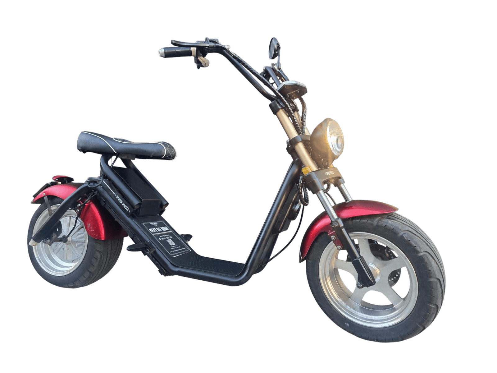 Nette Spyder Wheelz E-Chopper Elektrische scooter Zwart/Rood