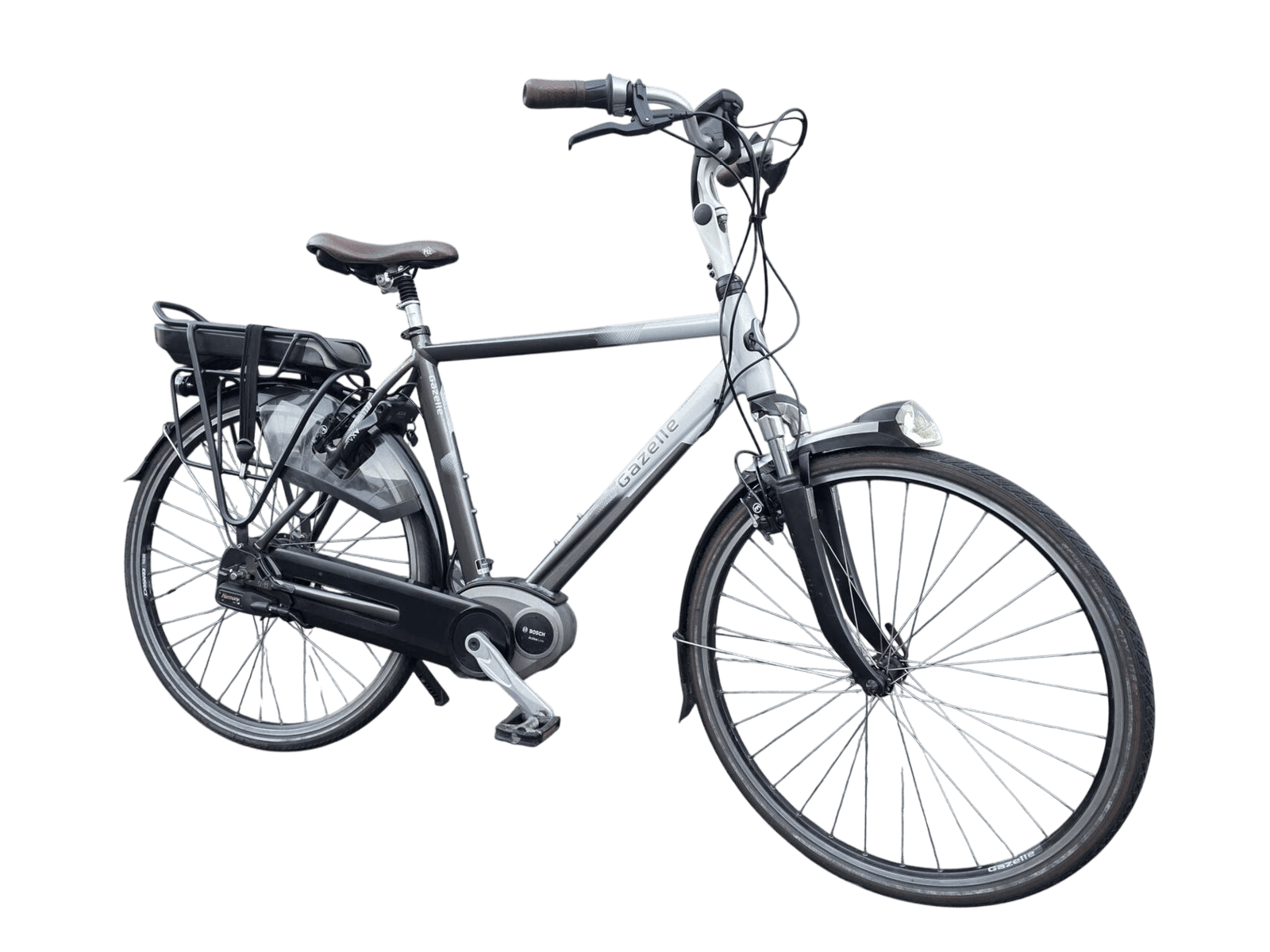 Nette Gazelle Orange elektrische herenfiets met Bosch middenmotor/elektronisch schakelen!