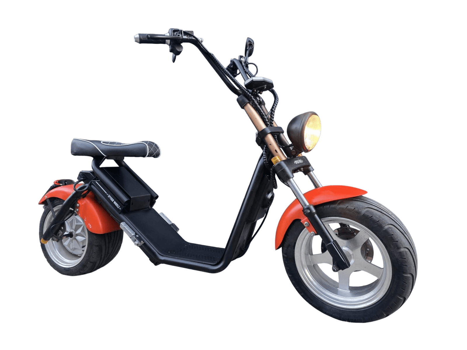 Nette Spyder Wheelz E-Chopper Elektrische scooter Zwart/Oranje