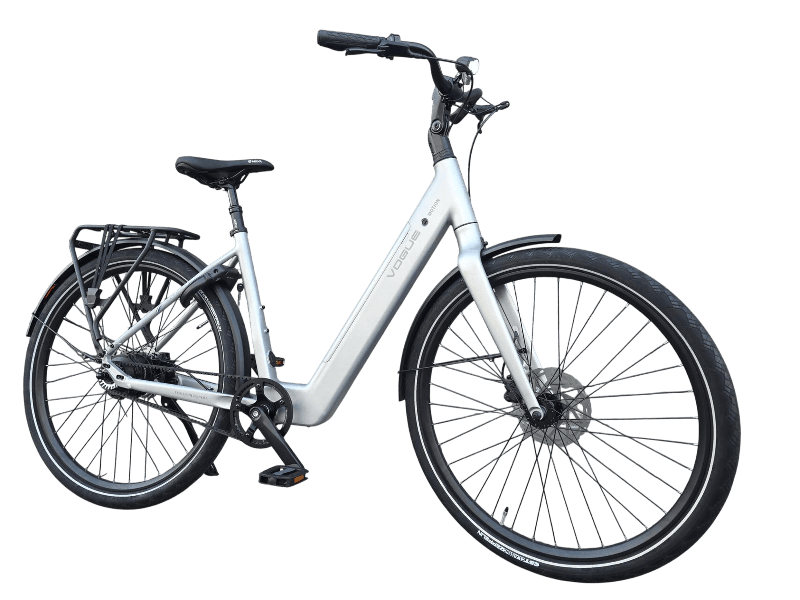 Vogue Motion Matt Titanium Grey 2026 e-bike met riemaandrijving en automatische versnelling!
